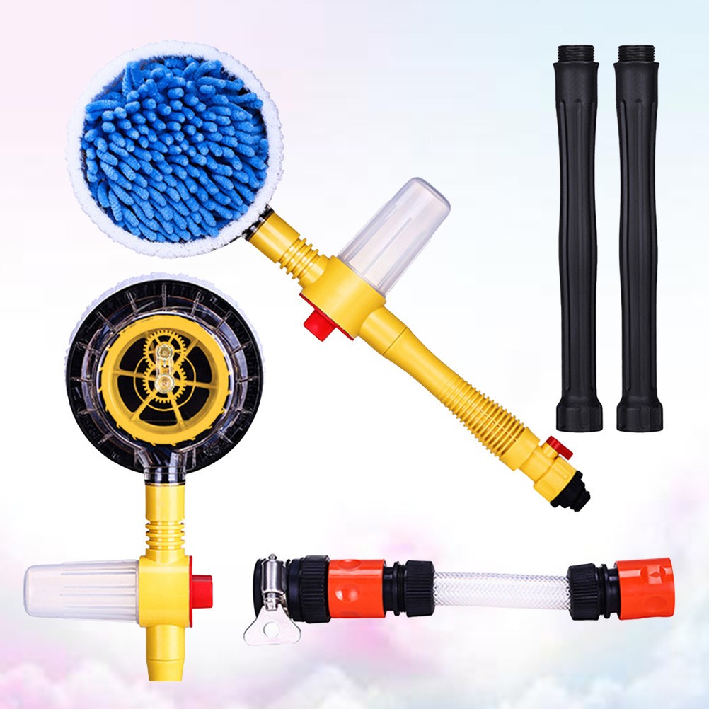 Auto Rotation Car Wash Brush Round Home Users Gardening 1 Set 11.8×1.4×0.8in