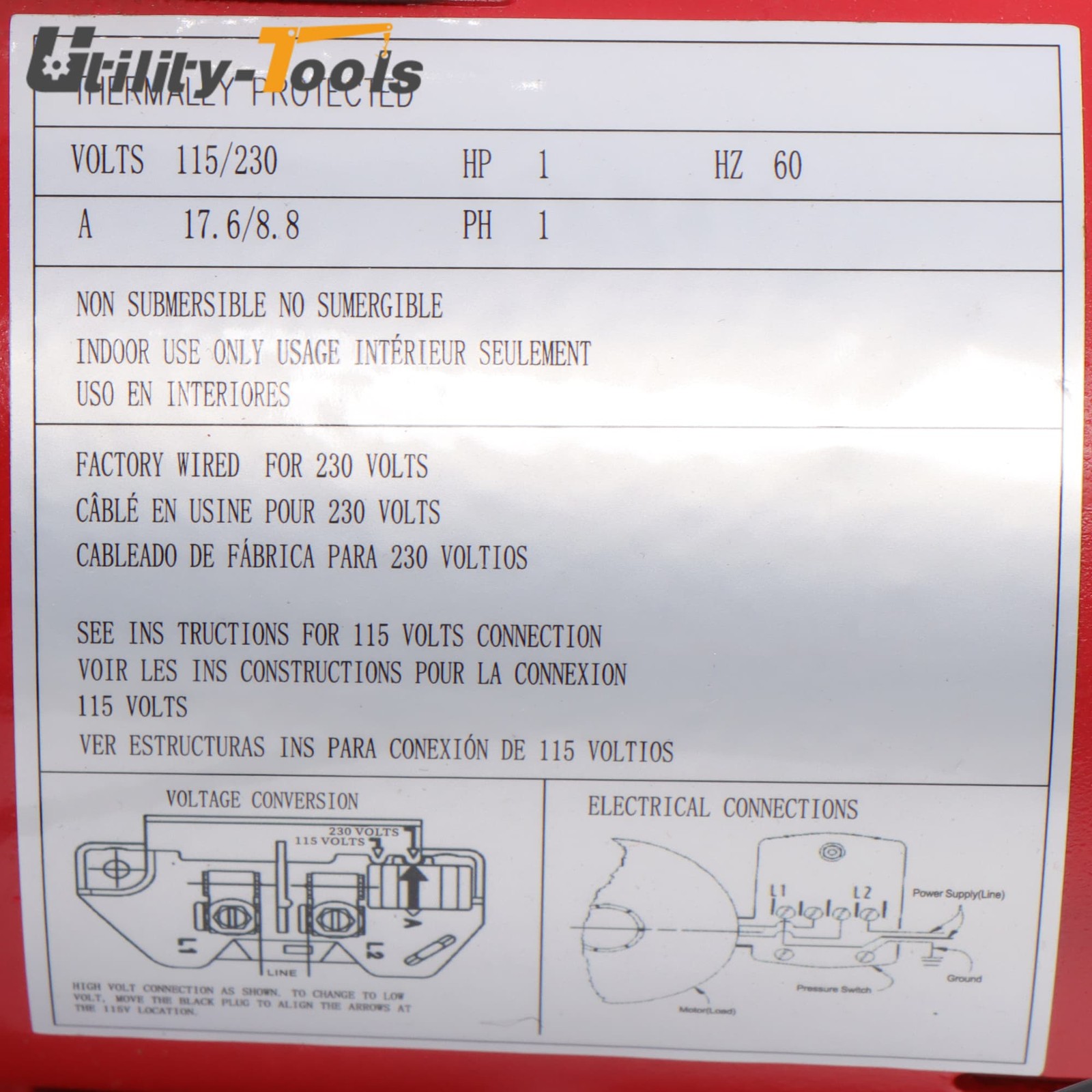 Cast Iron 1 HP 23 GPM Dual Voltage 115/230 Volt Shallow Well Jet Pump Red 602208