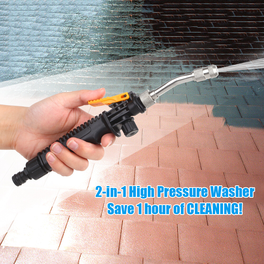 2-in-1 High Pressure Washer 2.0 Jet Nozzle Fan Nozzle C-lean Washing Wand F1J3