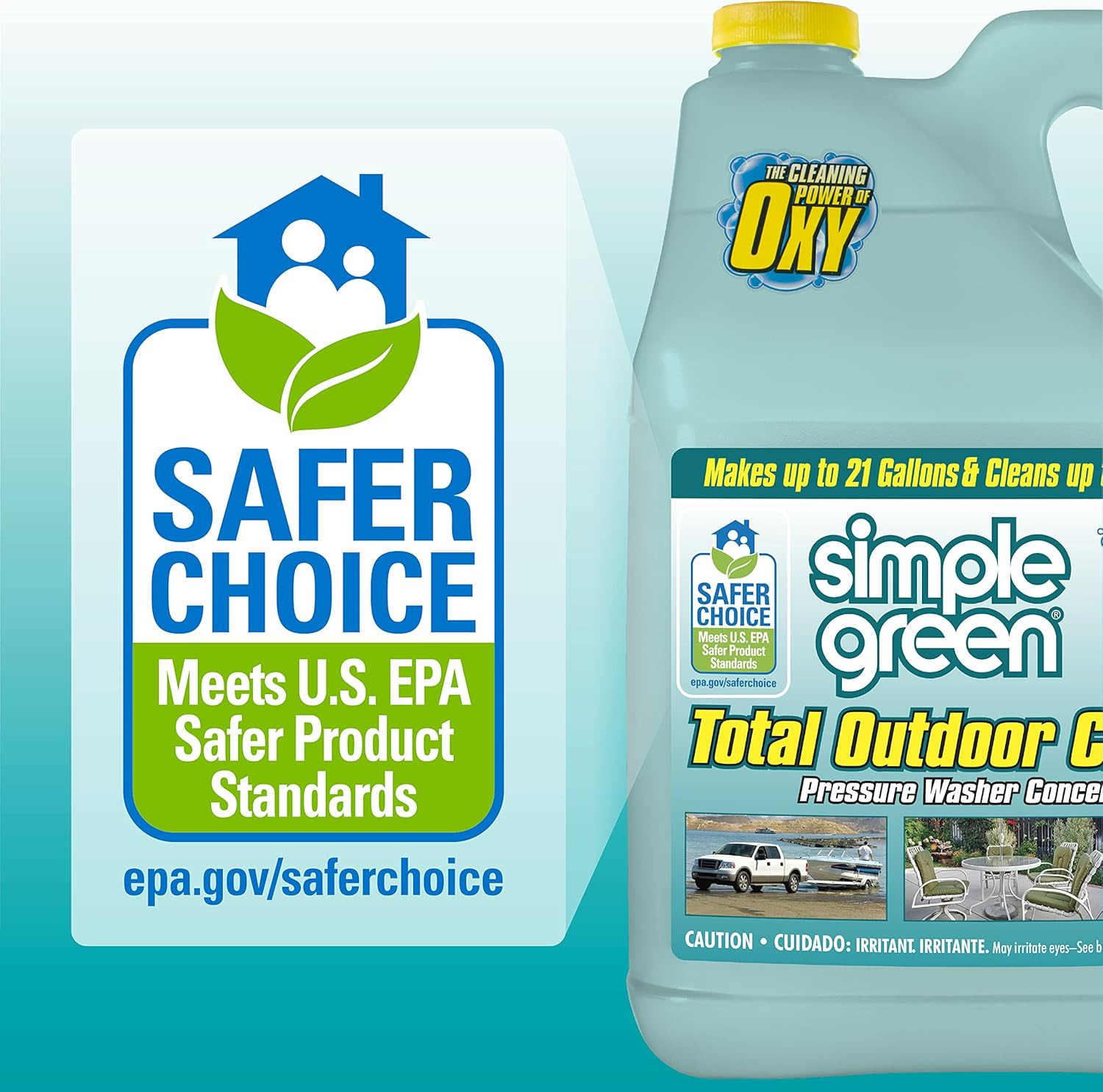 Oxy Solve Total Outdoor Cleaner Concentrate, Pressure Washer & Manual Use, EPA S