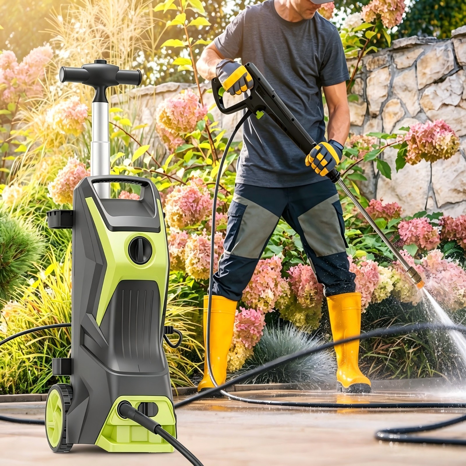 5350PSIMAX 3.7GPM Electric Pressure Washer Portable Electric Power Machine