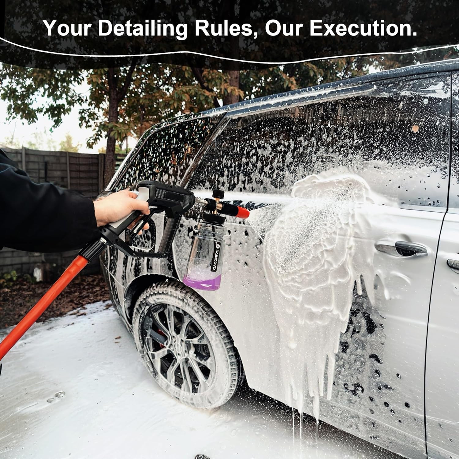 Foam Cannon Wide Mouth for Pressure Washer, Thick Snow Foam Lance for Car Wash,