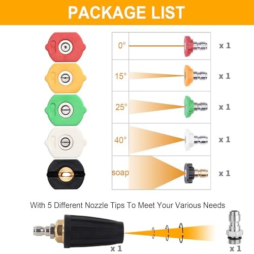 Pressure Washer Turbo Tip Max 4000PSI Turbo Nozzle 1pcs – Turbo – 4.0 Orifice