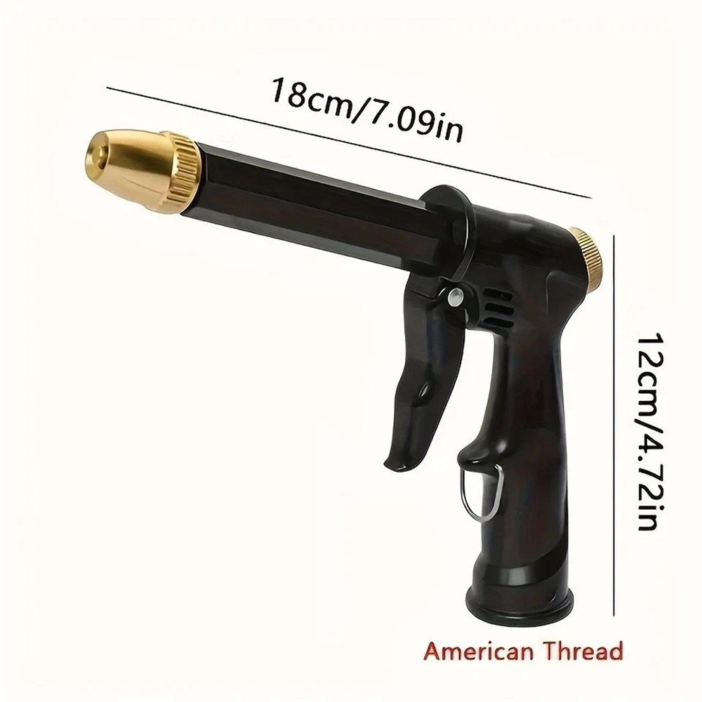 2X High Pressure Water Gun – 360° Rotating Nozzle, American Thread for Car Patio