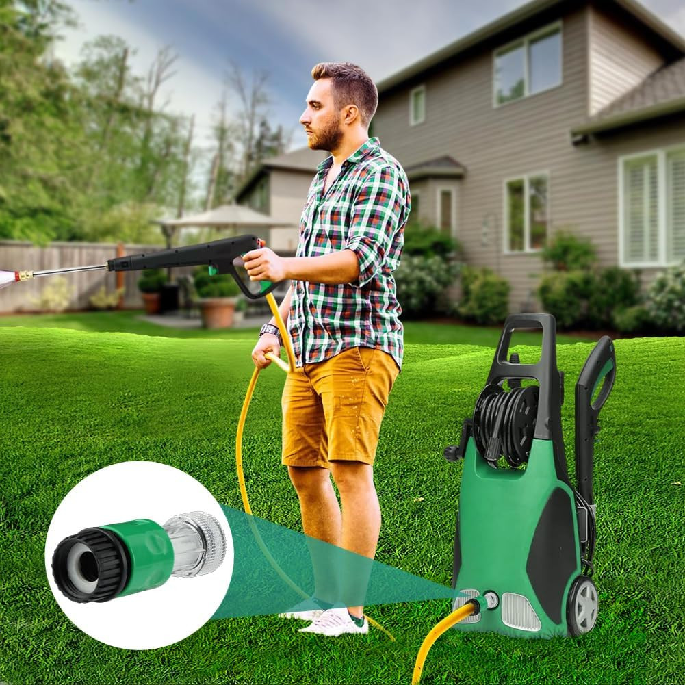 4Pcs 3/4 Inch Quick Connect Pressure Washer to Garden Hose Adapter, Washer Fi…