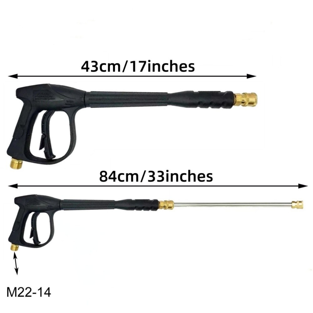High Pressure 4000PSI Car Power Washer Gun Spray Wand Lance Nozzle and Hose Kit