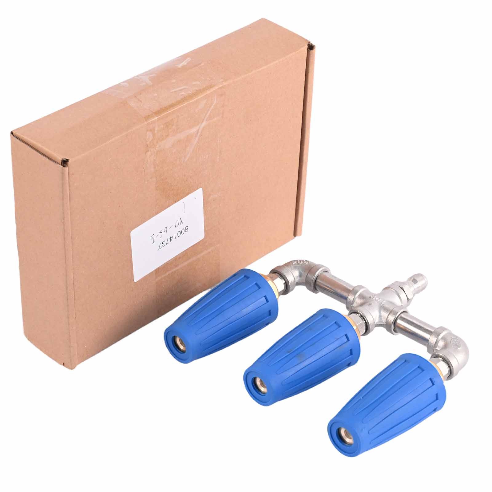 High Pressure Washer Nozzle 360° Rotating Triple Turbo 1/4″ 4000 PSI Auto Garden
