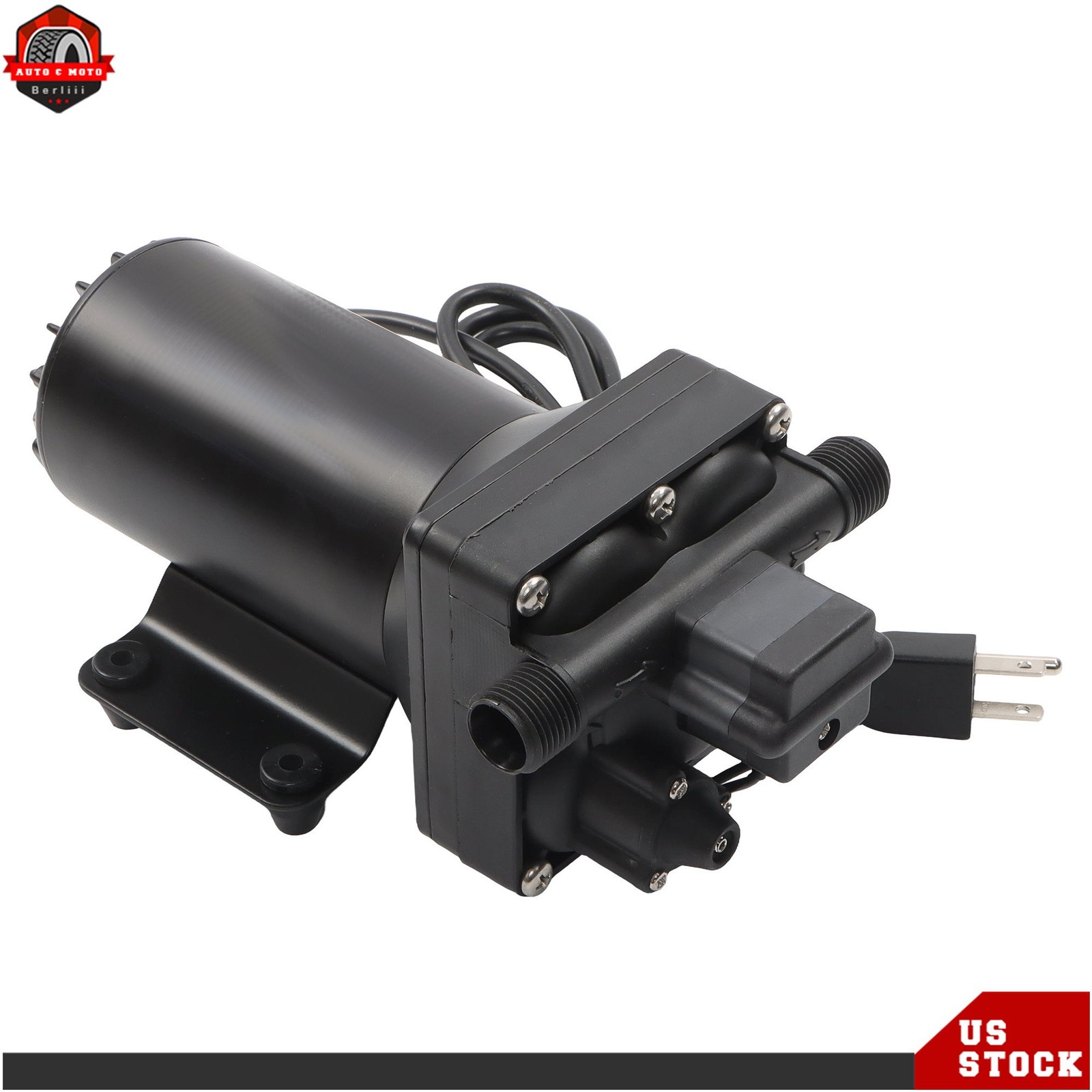 110V AC 4-chamber Water Diaphragm Pump 5.5GPM 75PSI Self Priming RV Water Pump