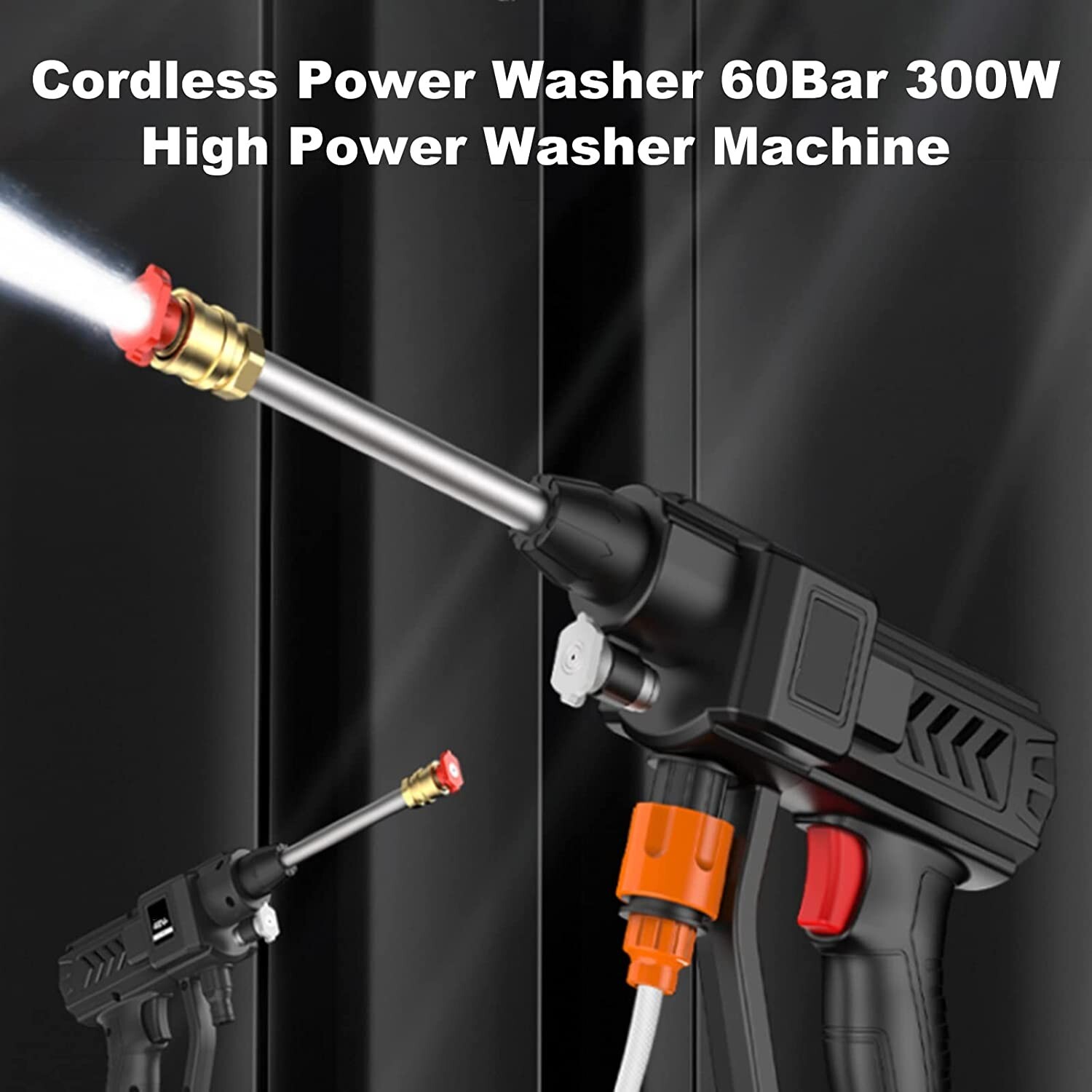 Aumotop Cordless Portable Pressure Washer, 6 in 1 Nozzle Electric High Power Was