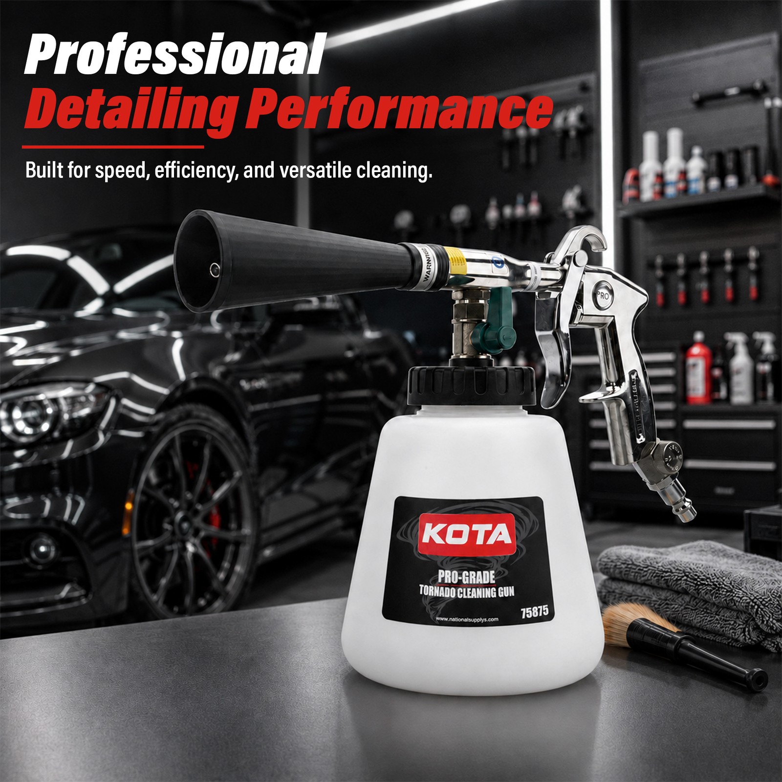 LAUCO High Pressure Air Gun Kit for Detailing, Auto Detailing.