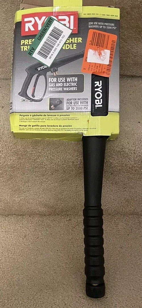 Ryobi Gas Electric Pressure Washer Trigger Gun 3300 PSI Durable Impact Resistant