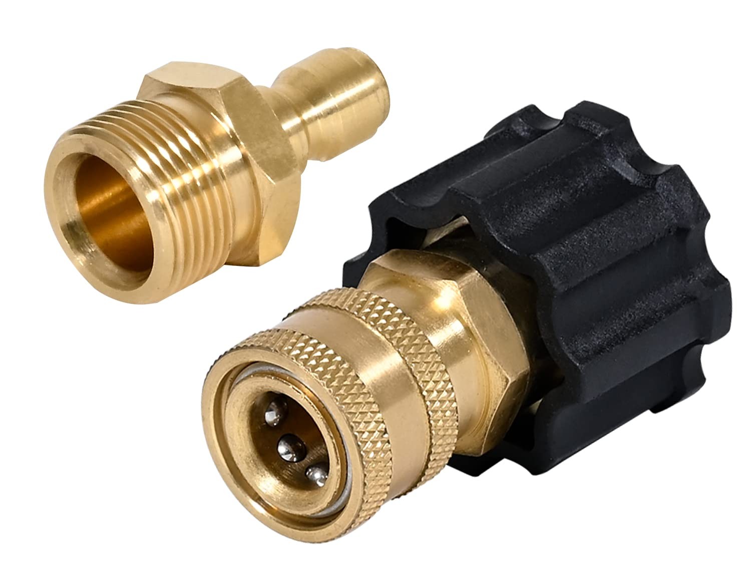 2 PCS 1/4 Quick Connect Adapters, M22-14mm Fittings, 4000 PSI, Hose Couplers