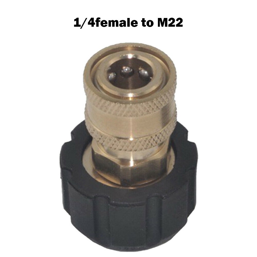 1 PCS 1/4 3/8 Quick Connect Female To M22 14/15 Female Pressure Washer Adapter
