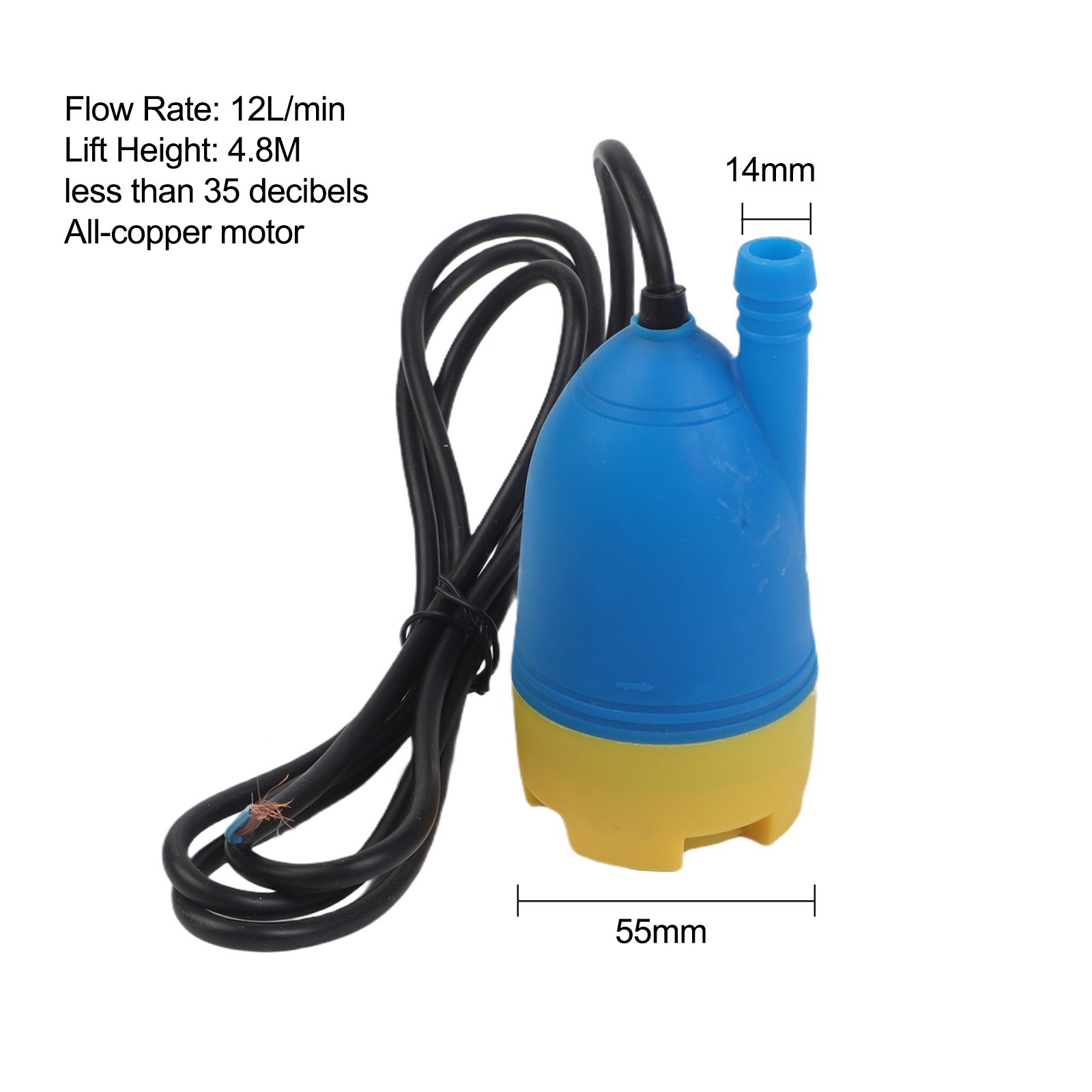 12 Volt External Submersible Water Pump Portable for Outdoor Shower and RV Use