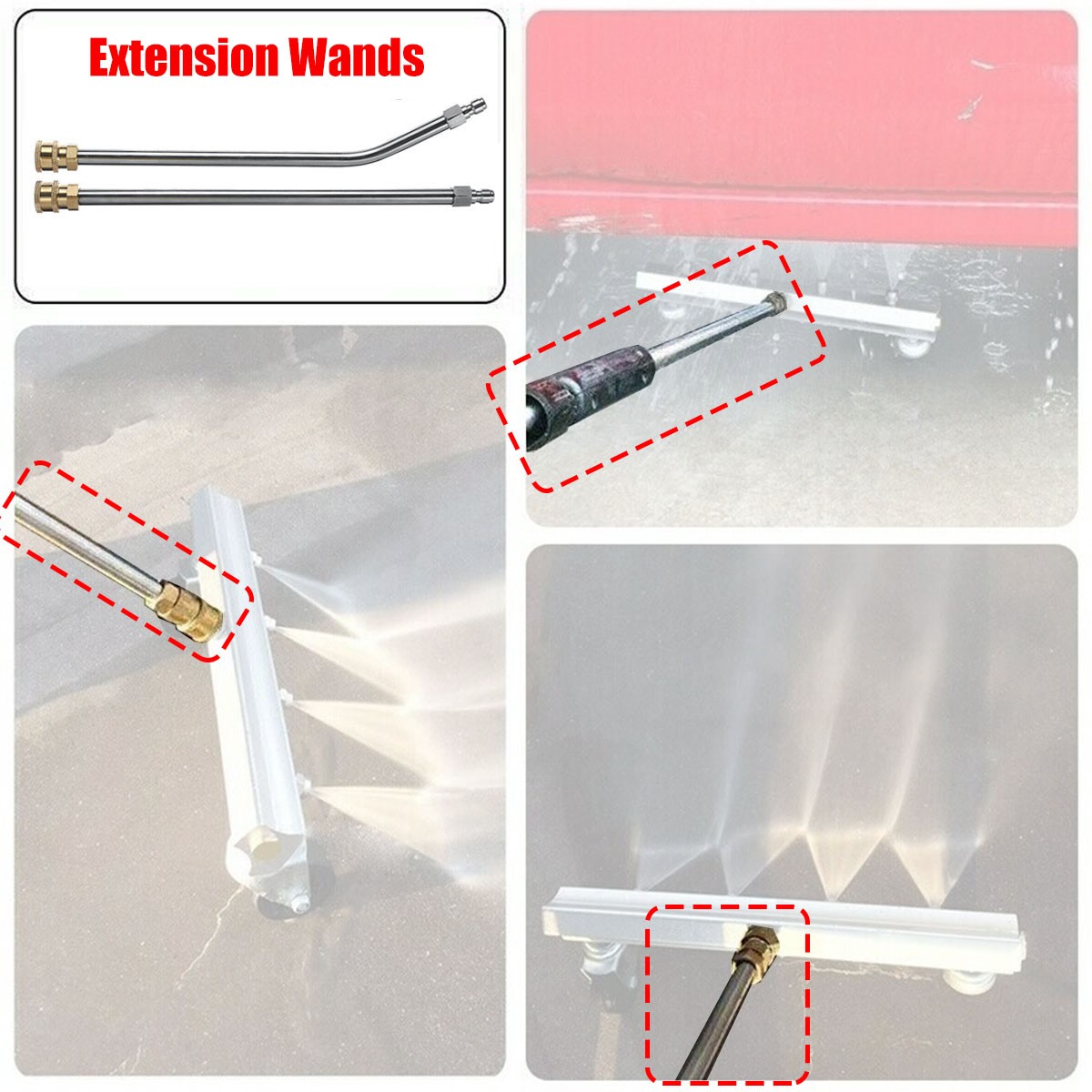 16 Inch Extension Wand Pipe For High Pressure Washer 1/4 Quick-Connect Tool