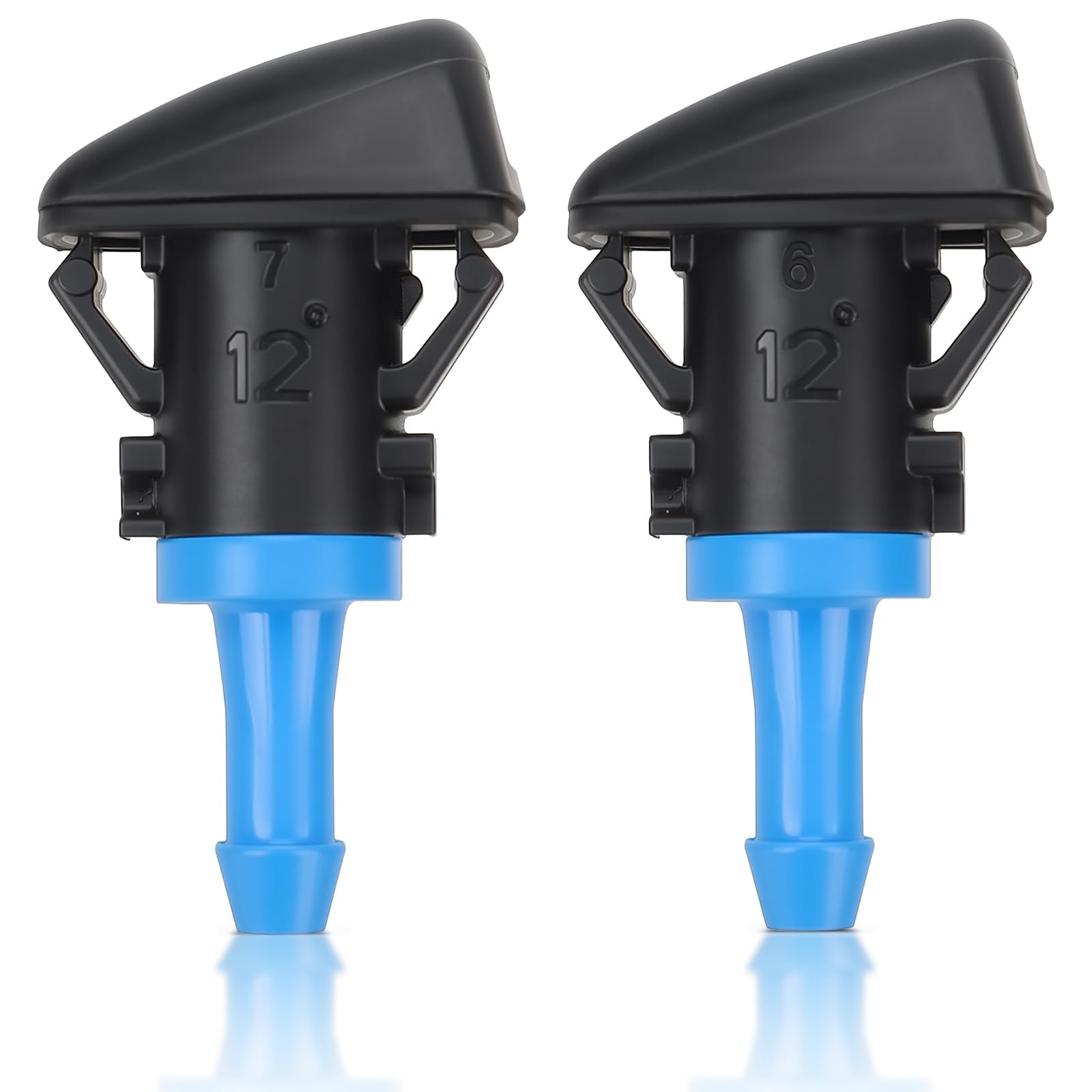 2PCS 68024312AB Front Windshield Wiper Washer Jet Nozzle Spray Sub Assembly Fit