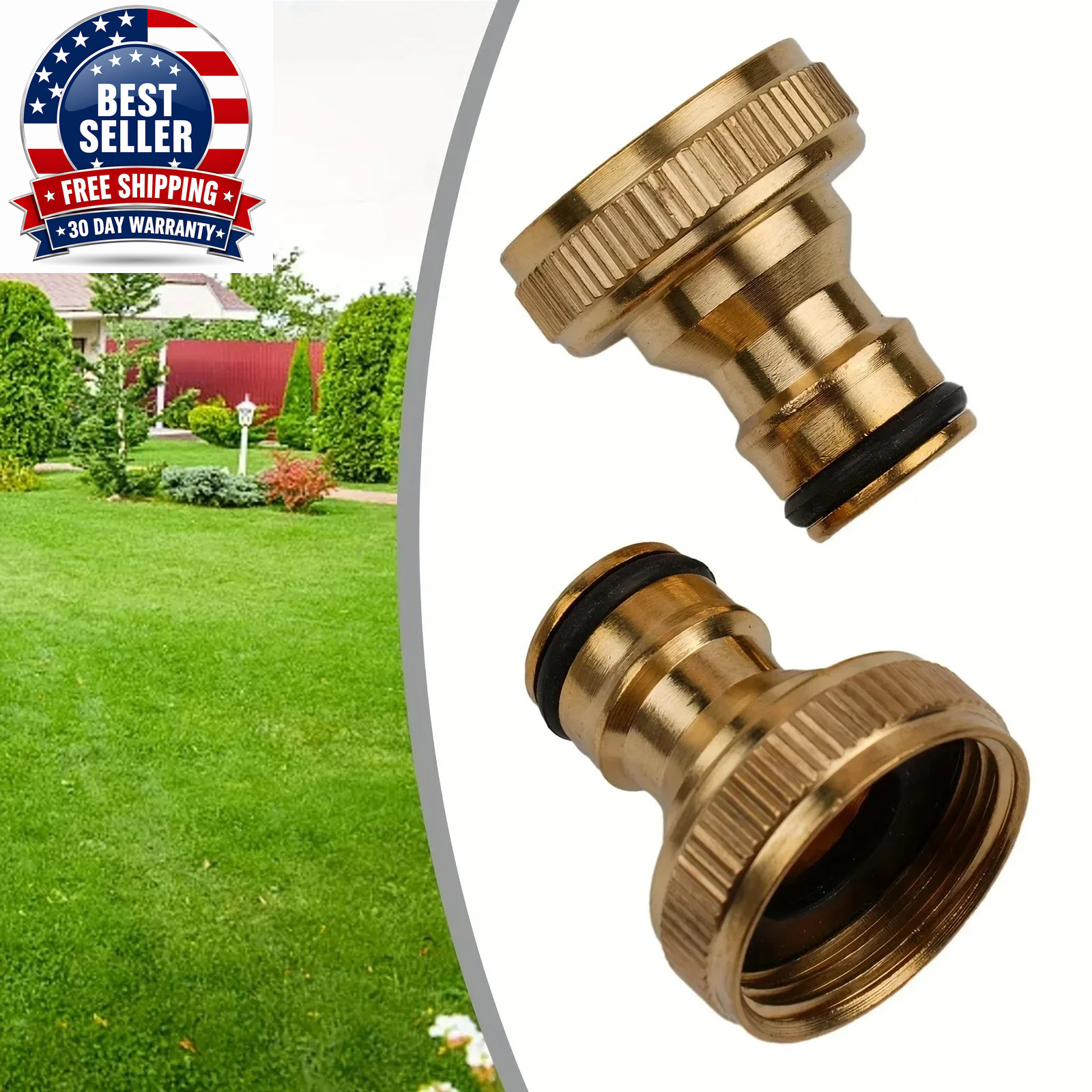 Brass Faucet Tap Connector Mixer Hose Adaptor Quick Connecter 1/2 3/4 Copper Hos