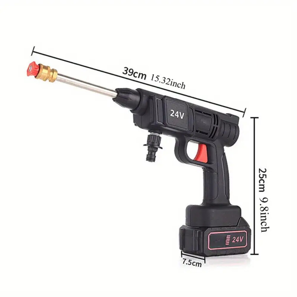 Cordless Electric High Pressure Water Spray Gun Car Washer Portable Cleaner Tool
