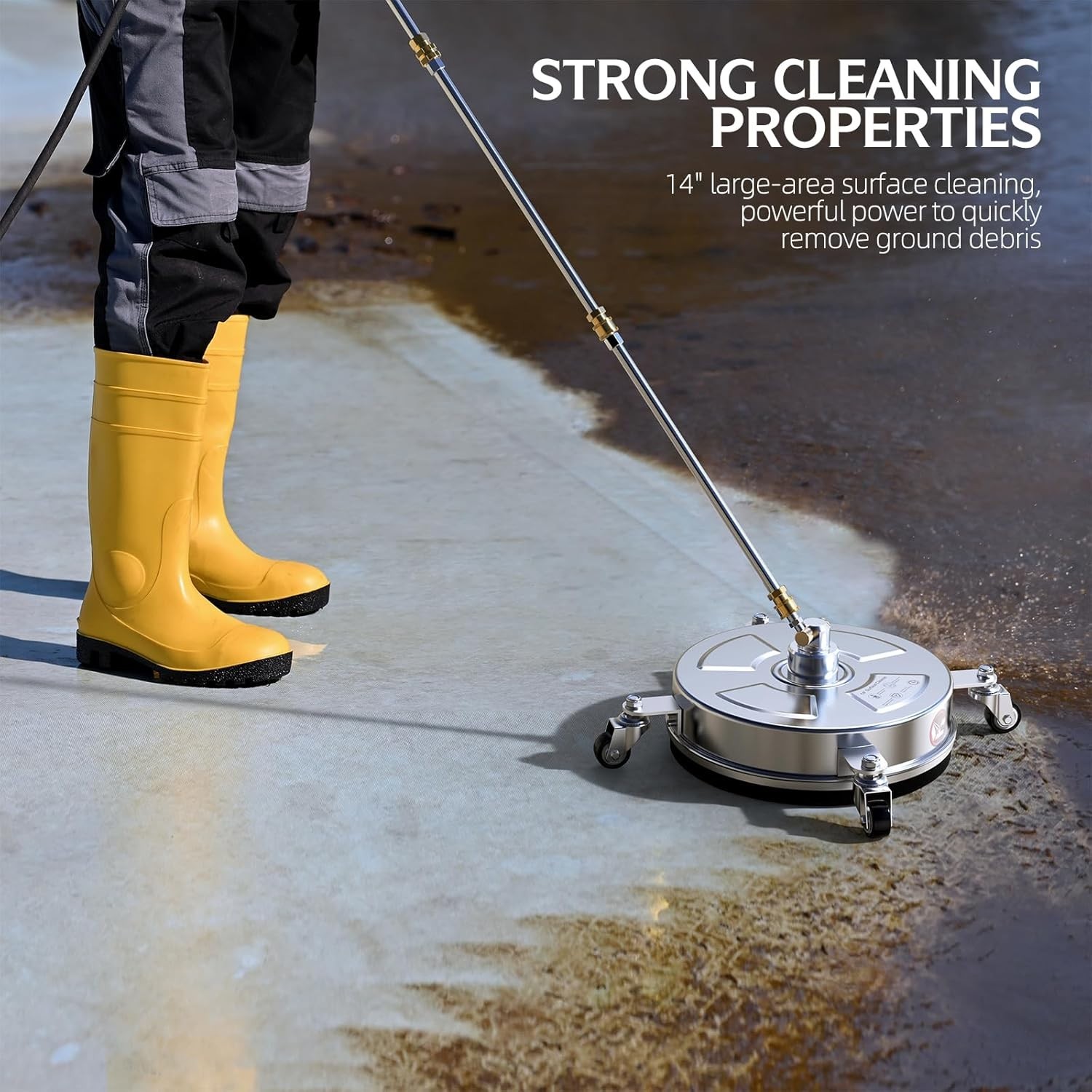 Washer Surface Cleaner 4500 PSI with 304 Industrial-grade Stainless Steel Housin