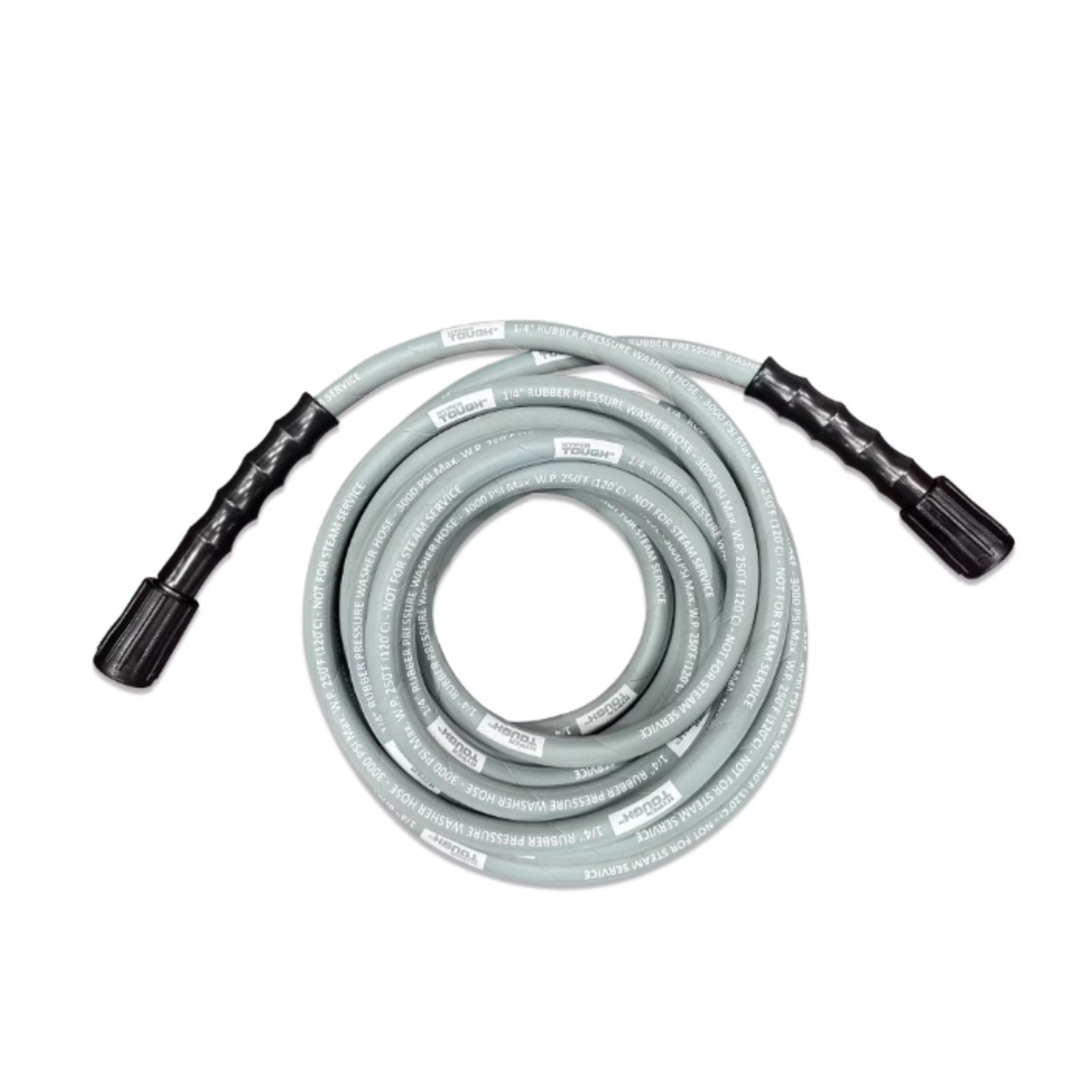 Hyper Tough 25ft Pressure Washer Hose 1/4″ 3000 PSI M22 Fittings Rubber