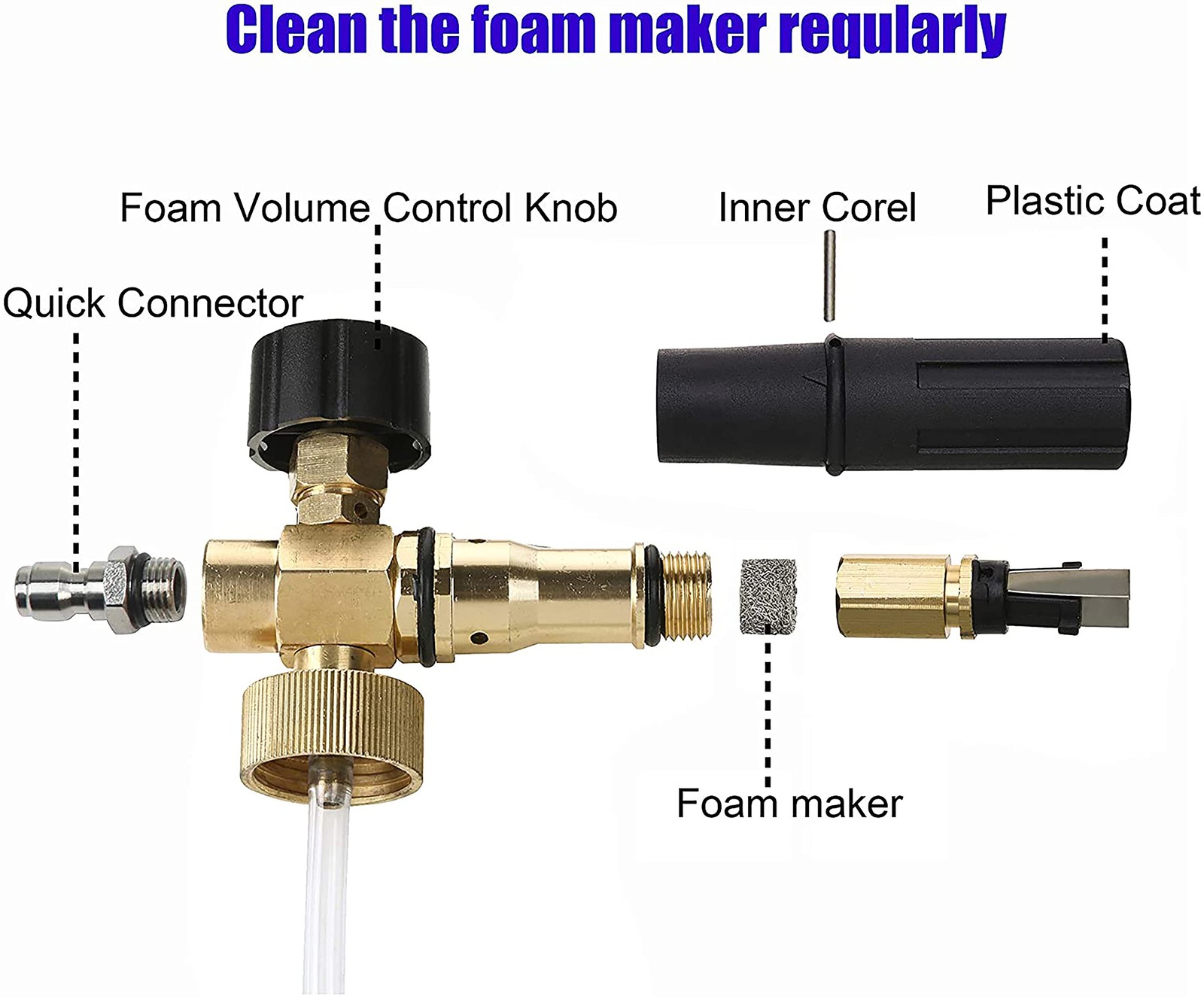 Short Pressure Washer Gun with Foam Cannon, 1/4 Inch Quick Connector, with 5 …