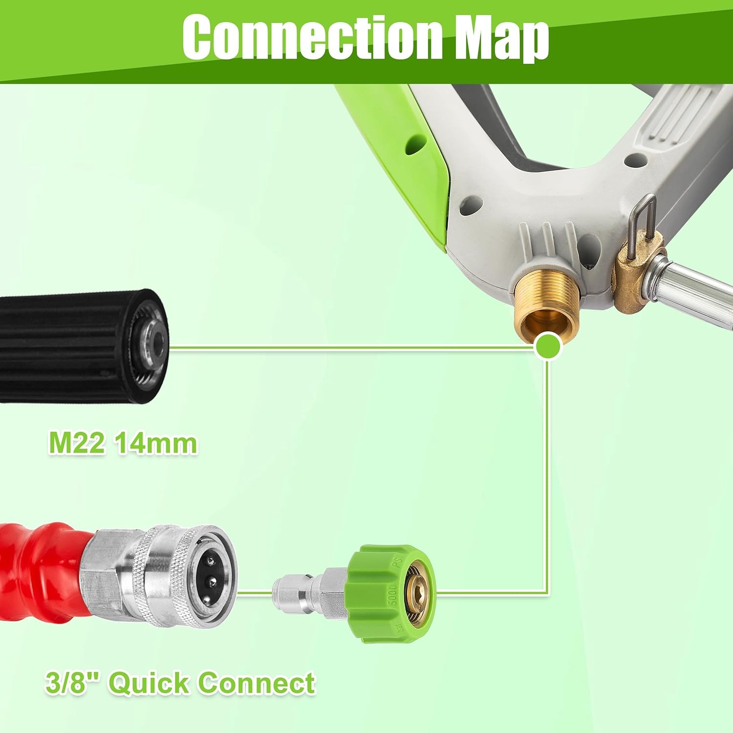 21FT Telescoping Pressure Washer Wand with Brush, Power Washer Extension Wand