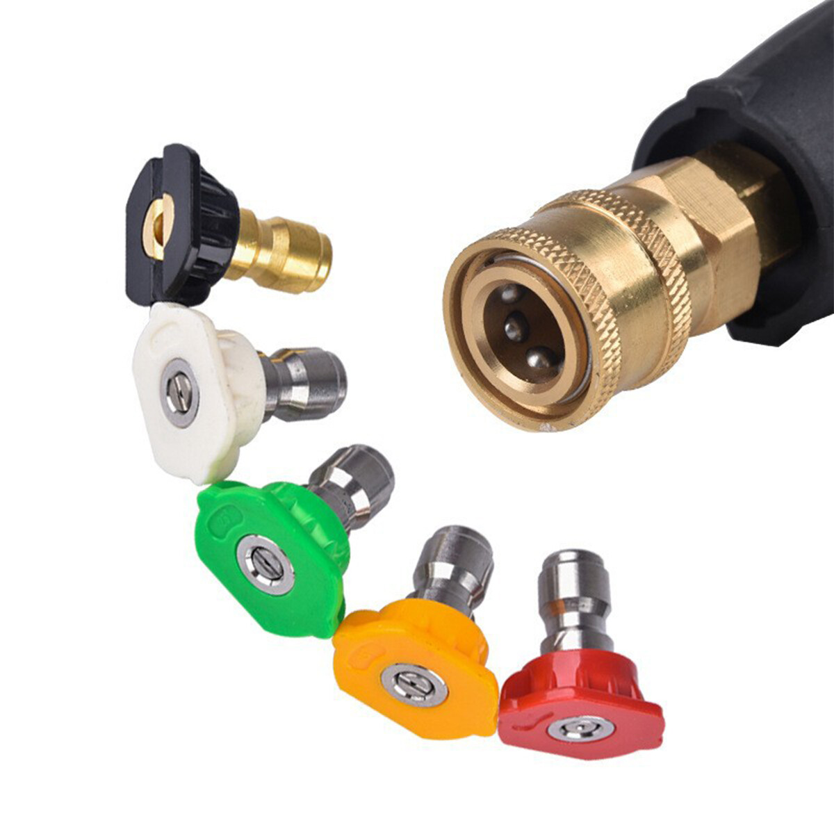 High pressure 4350 psi car powered airbrush + 5 color airbrush car wash gun