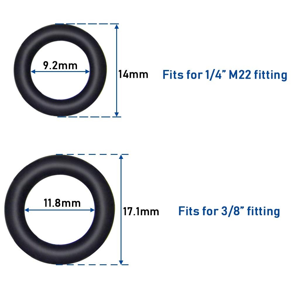 Twinkle Star 40pk Pressure Washer O-Rings 1/4″ 3/8″ Quick Connect