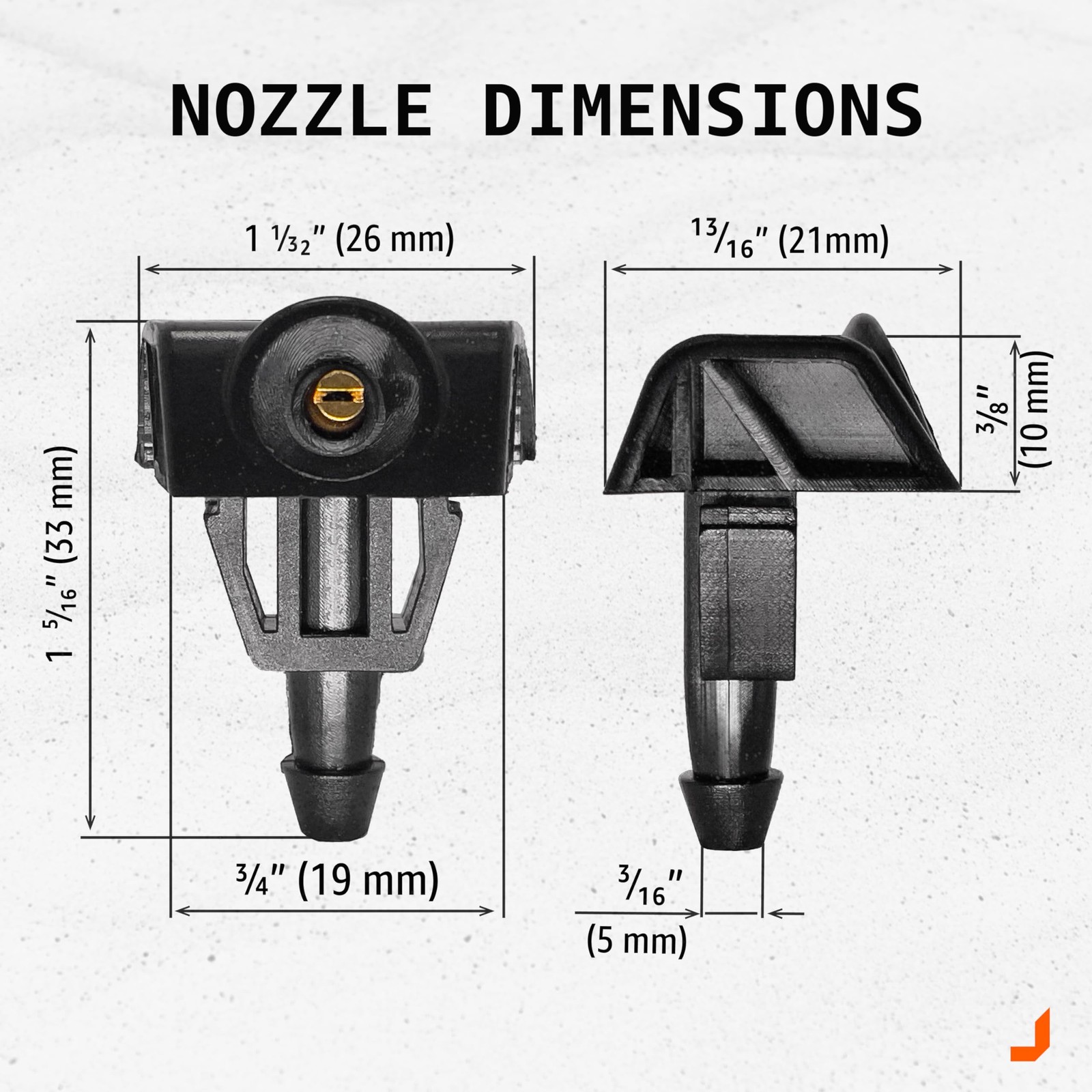 Windshield Washer Nozzles compatible with Nissan Rogue 2008-2021, Murano Z51 …