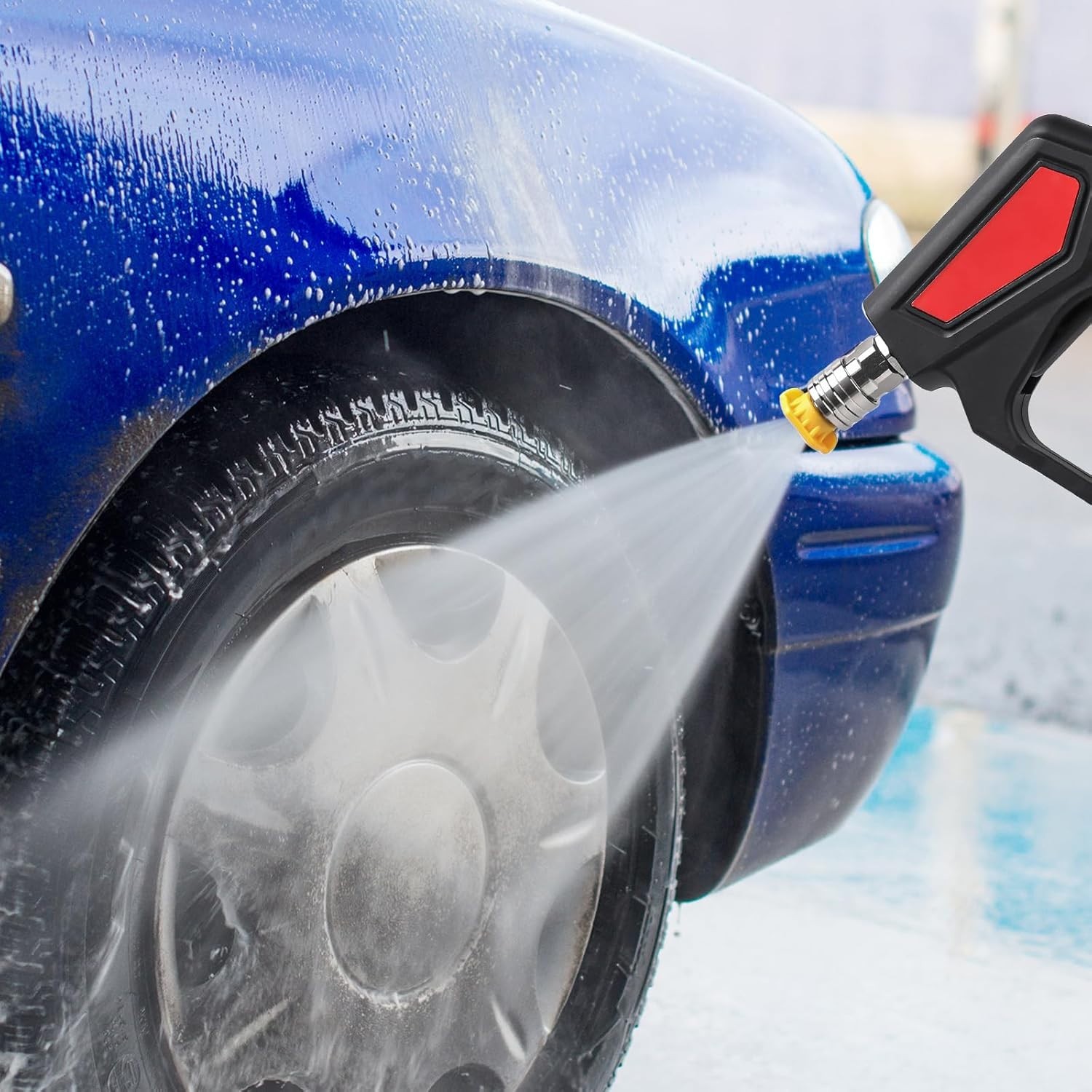 Stainless Steel Pressure Washer Gun – Swivel Design & 5 Interchangeable Nozzles