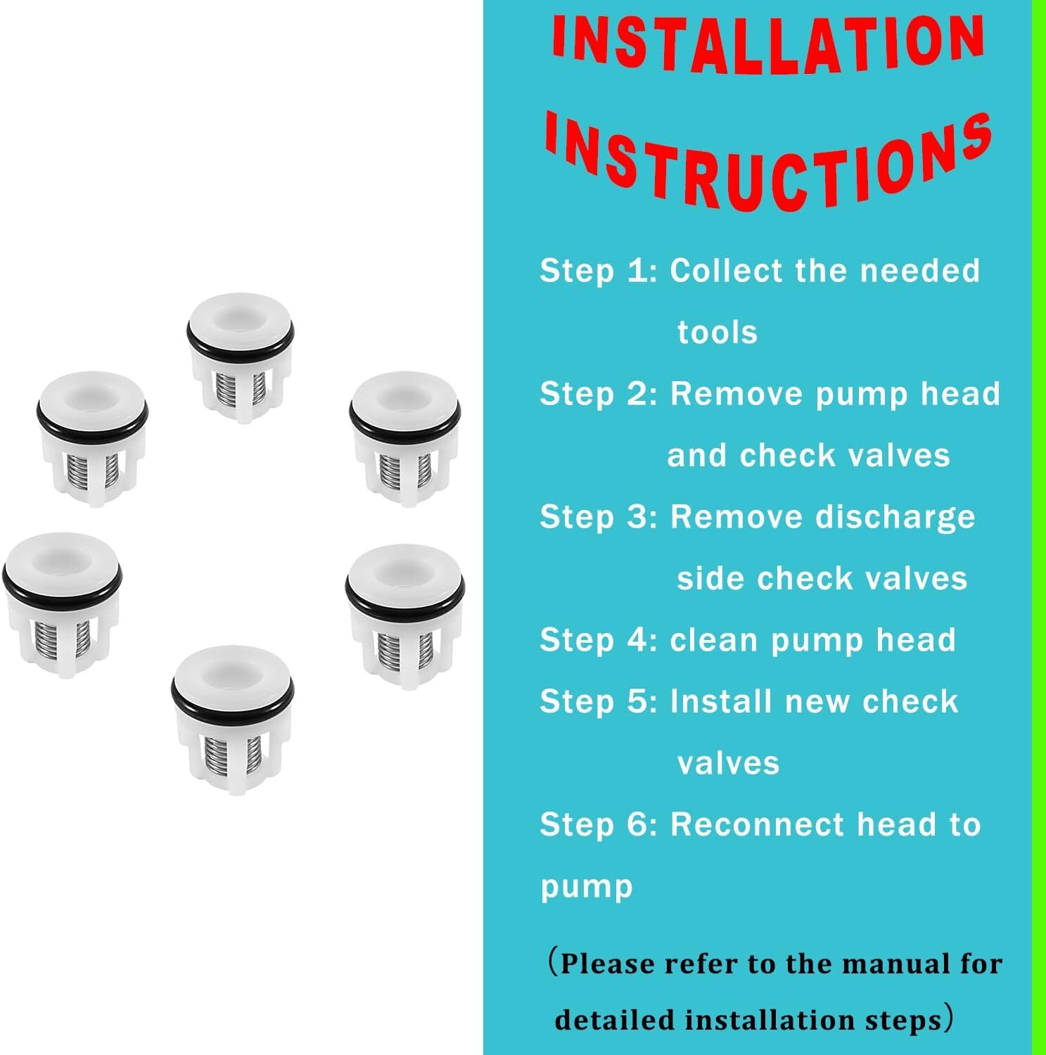 AR2233 Pressure Washer Pump Check Valve Kit For Annovi Reverberi RMV and RMW