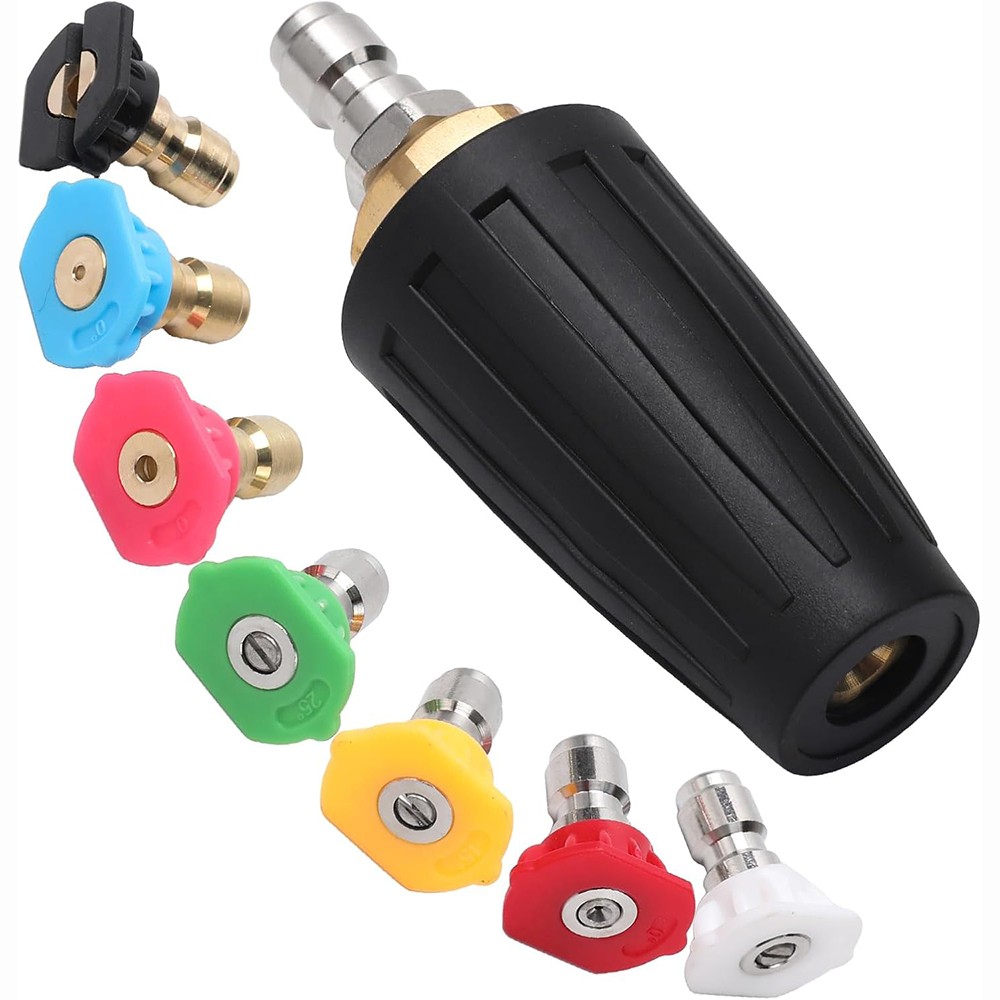 4.0GPM High Pressure Washer Rotating Turbo Nozzle Spray Tip 4000PSI 1/4″ Quick🔥