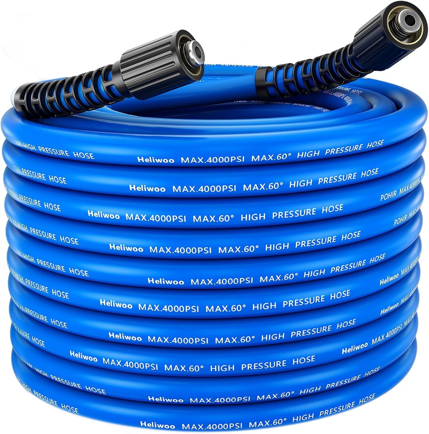 25FT x 1/4″ Flexible Pressure Washer Hose 4000 PSI M22 Fittings Gas & Electric