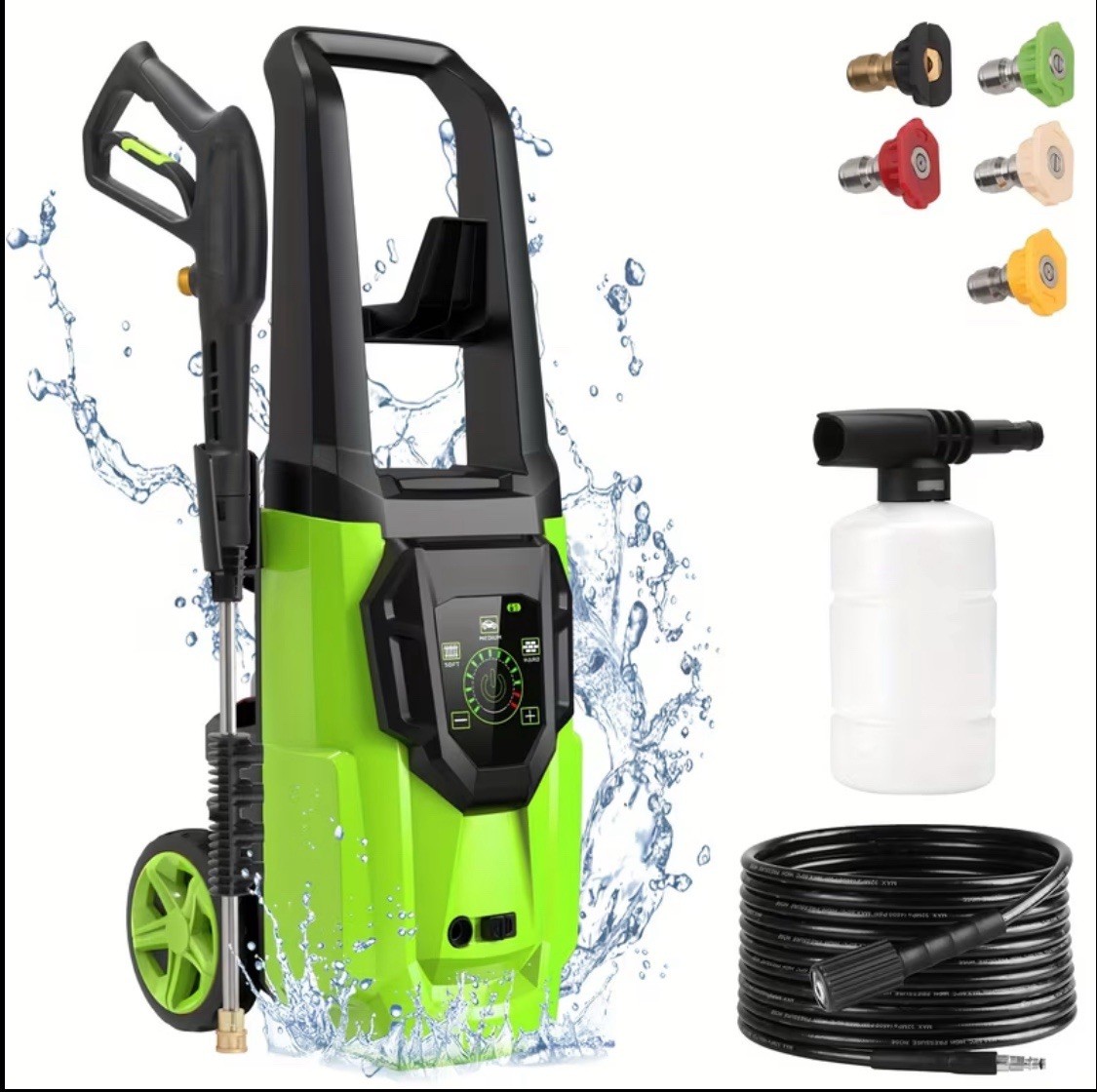 Electric Pressure Washer 5000PSI-Max 3.6GPM Power Washer Touch Screen Adjustable