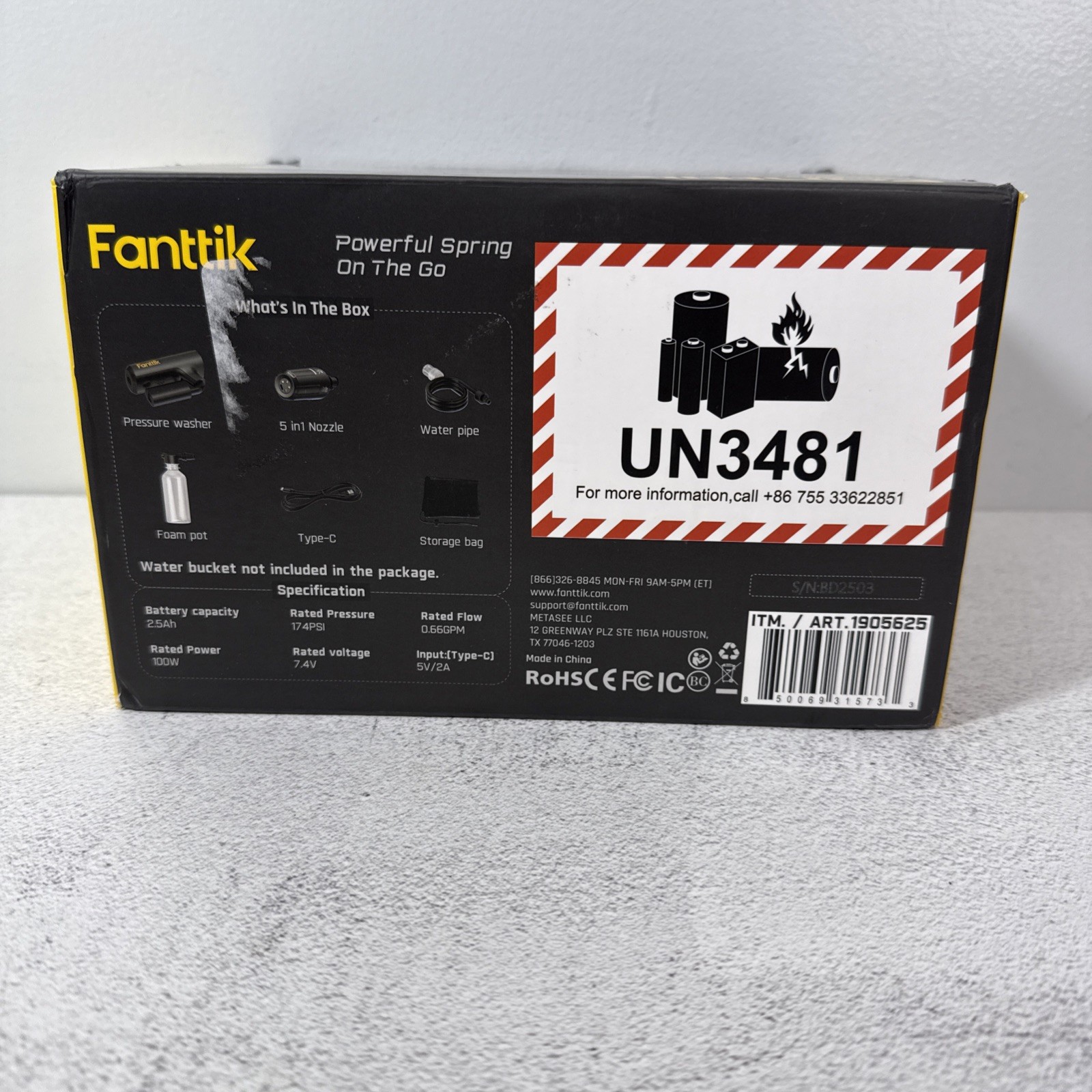 Fanttik K100 Flip Multifunctional Portable Sprayer Foldable Washer 174 PSI