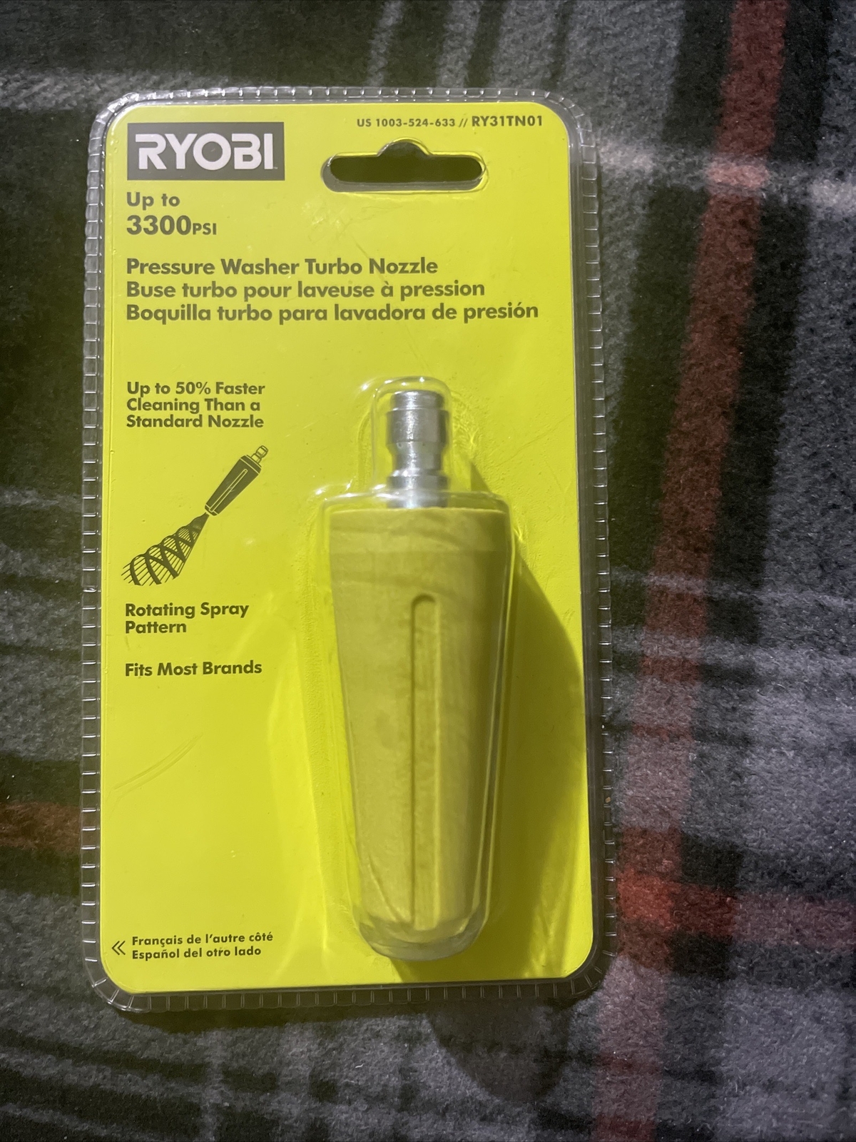 RYOBI PRESSURE WASHER TURBO NOZZLE 3300 MAX PSI 1003-524-633 – Fast Shipping!!!