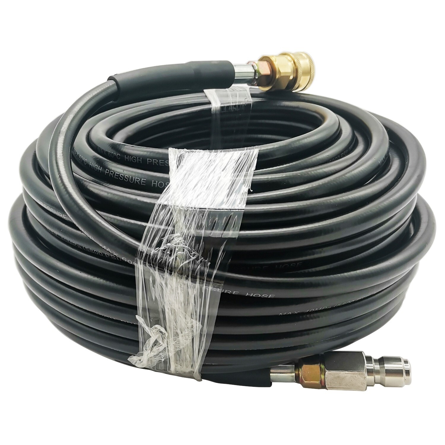 25FT 5800 PSI High Pressure Power Washer Hose 3/8″ Quick Connection Extension