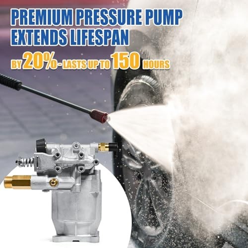 3/4″ Shaft Horizontal Pressure Washer Pump 2600-3400 PSI 2.5 GPM – Gas Power Was