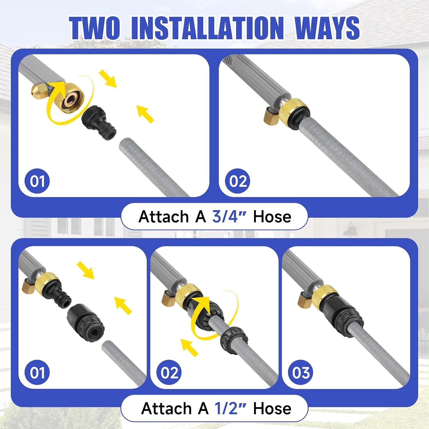 5000 PSI Pressure Washer Wand, Hydro Jet Nozzle, 3/4 Inch Connector