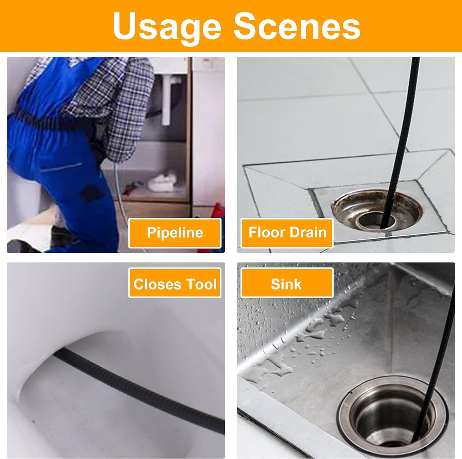 Versatile Sewer Jetter Nozzle Kit – Button, Rotating, and Hose Tips for 5000 PSI