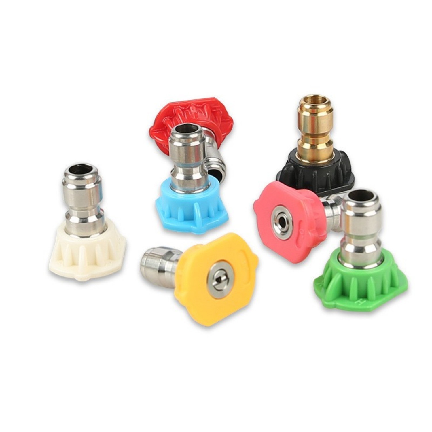 7Pcs Pressure Washer Spray Nozzles 1/4″ Quick Connect Tips with Storage Holder