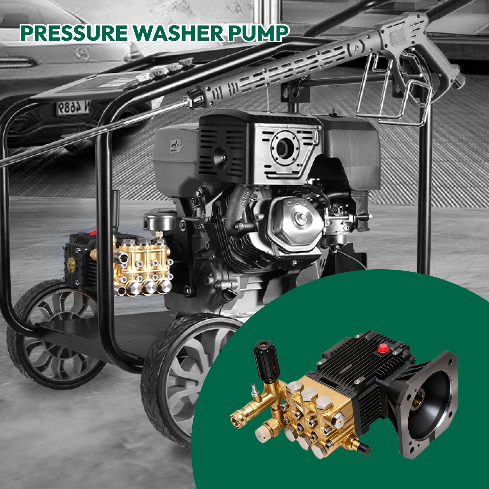 Pressure Washer Pump Power Washer Pump 3/4″ Horizontal 3600 PSI 4.24 GPM