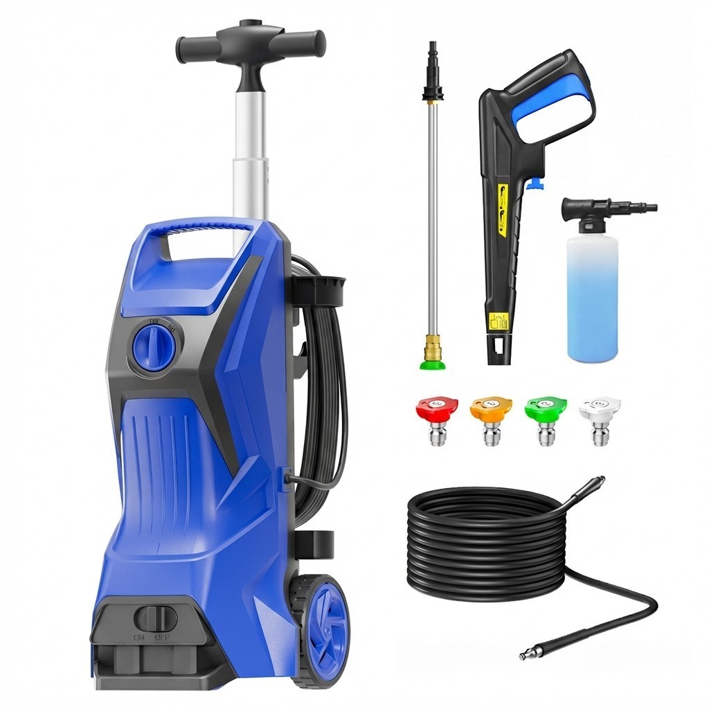Pressure Washer 4200PSI 3.7GPM, 500ML Foam Cannon, 500ML Soap Tank, for Car
