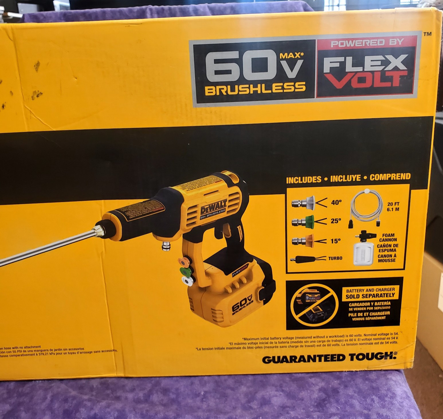💥NEW SEALED💥DEWALT DCPW1000B 60V FLEXVOLT 1000 PSI CORDLESS PRESSURE WASHER