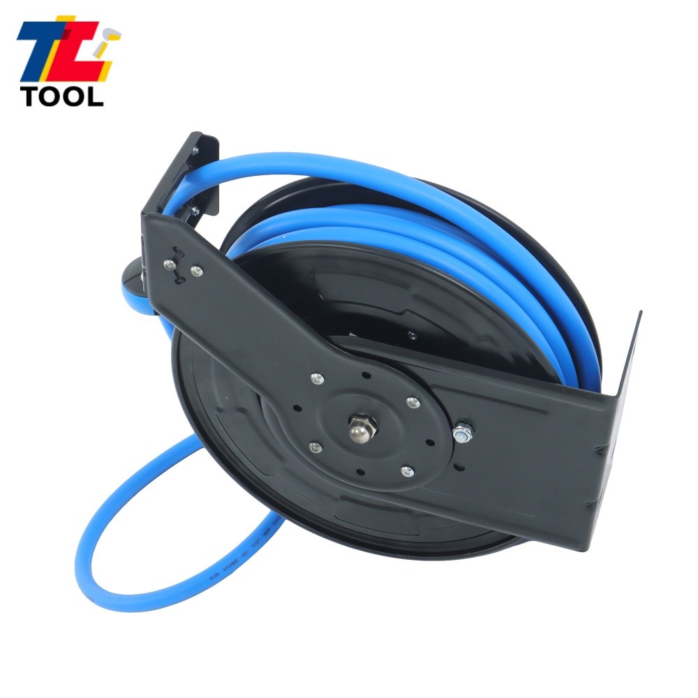 1/2in x 50ft Wall Mount Auto Rewind Retractable Reel 300PSI Flexible Hybrid Hose