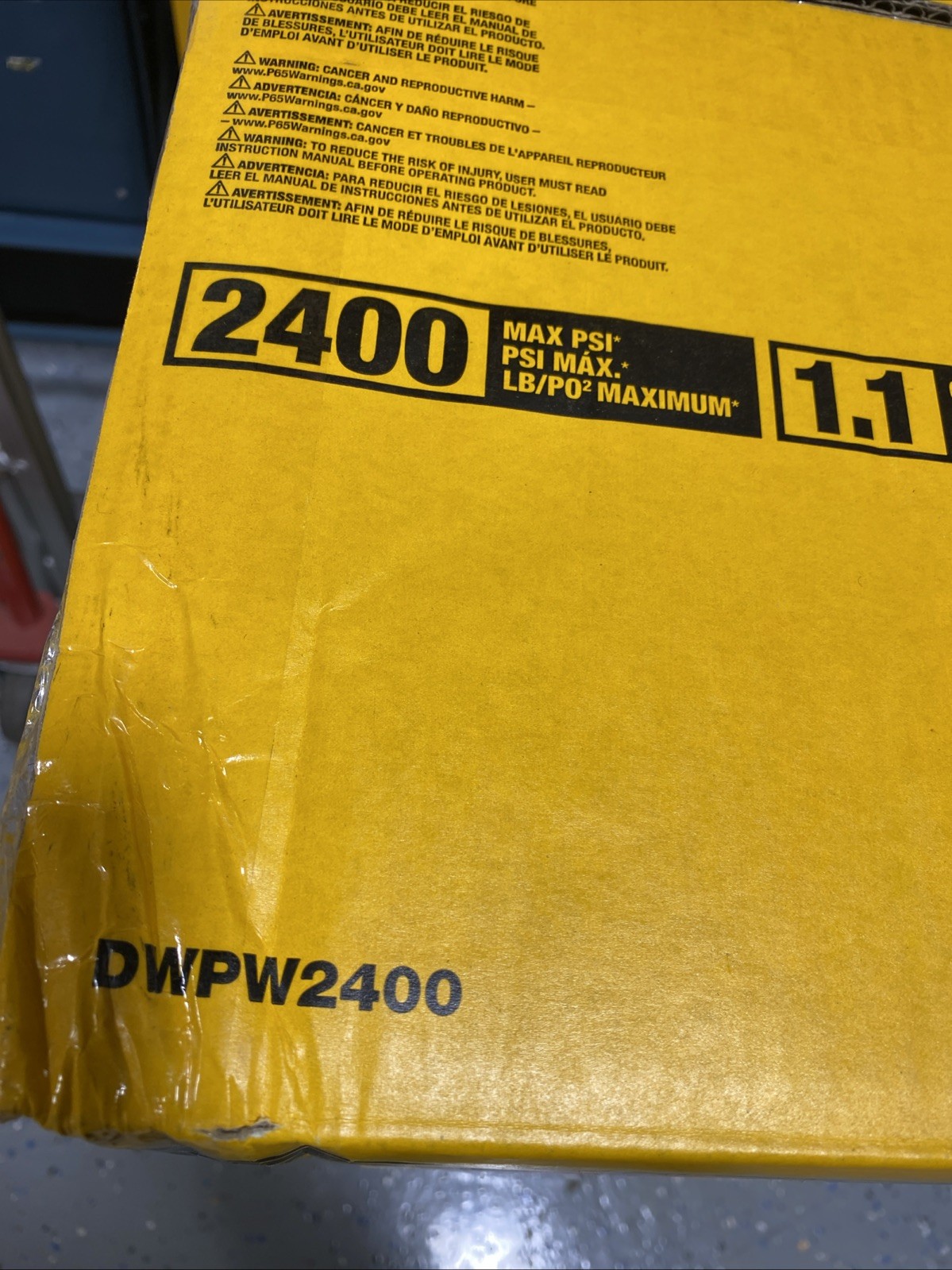 DeWalt DWPW2400 Electric Cold Water Pressure Washer, 2400 Max Psi At 1.1 Gpm