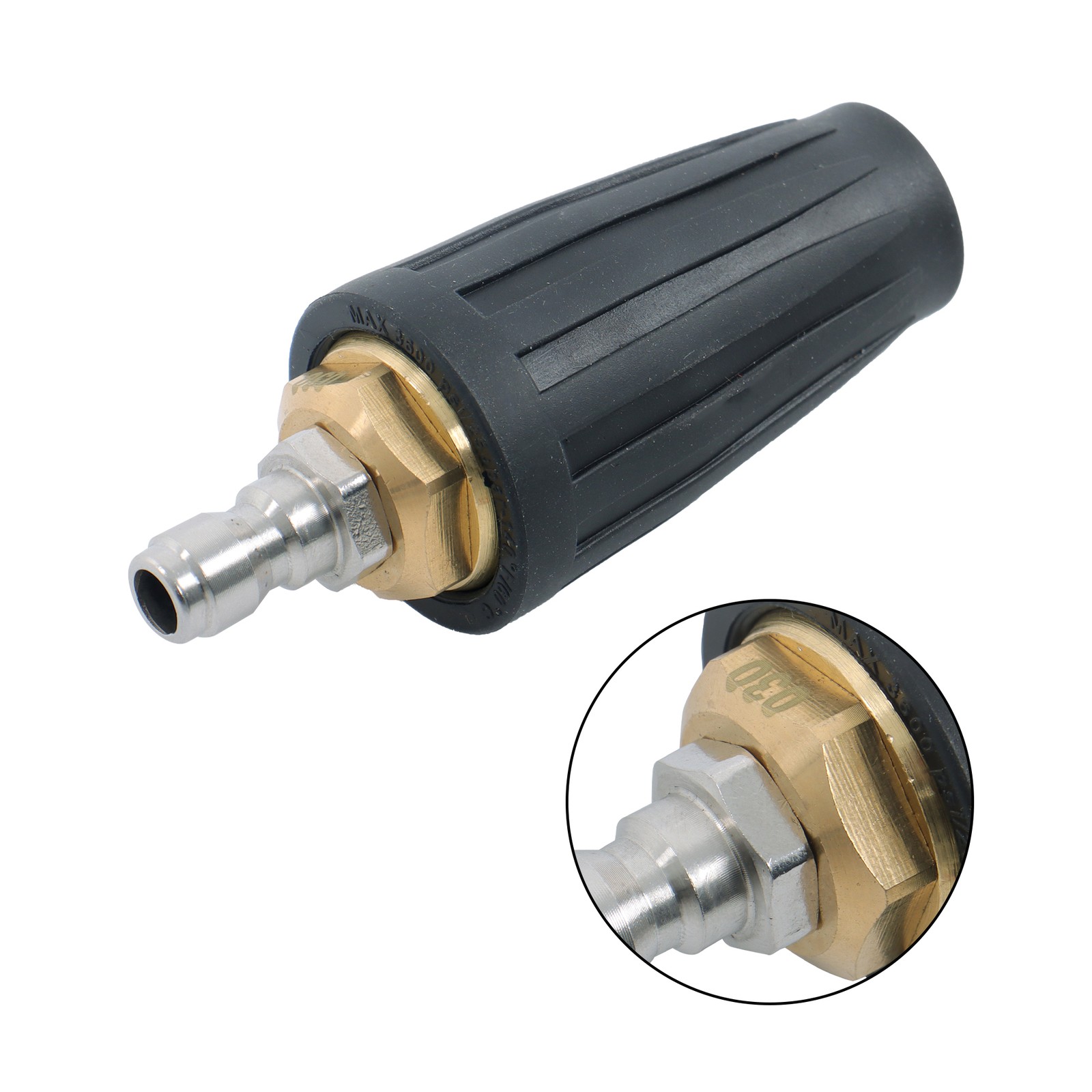 LABLT Pressure Washer Tips Turbo Nozzle 4000 PSI 360°Rotating Spray 5 Nozzle