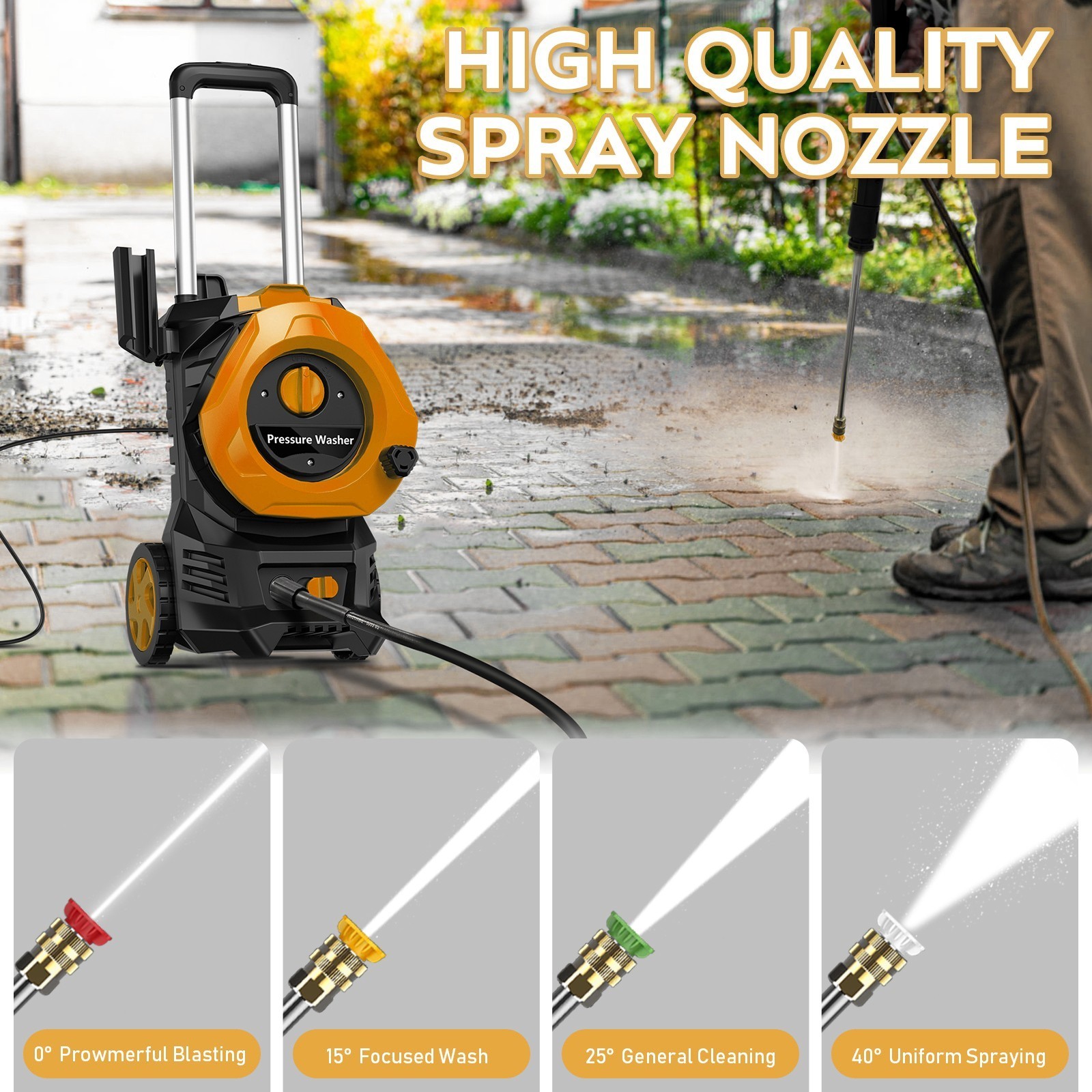 4200PSI 2.5GPM Electric Pressure Washer Portable Electric Power Cleaner Machine