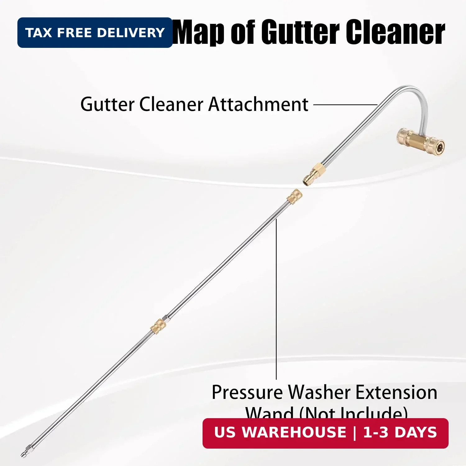 Pressure Washer Gutter Cleaner Attachment, 1/4 Inch Quick Connect | 4000