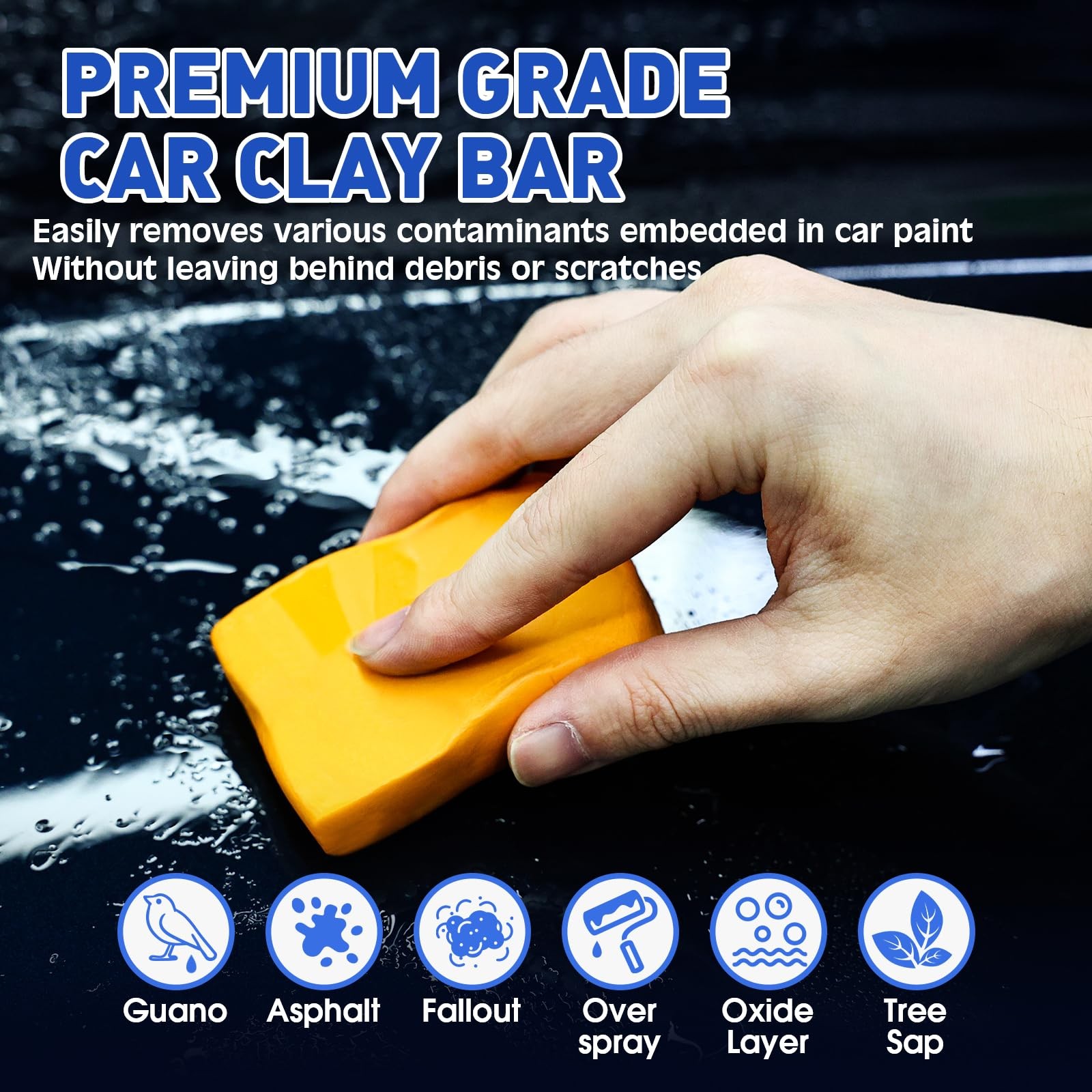 TEAWOO Clay Bars Kit, 6 & 20 PCS 0.2 Ounce (Pack of 40), Orange